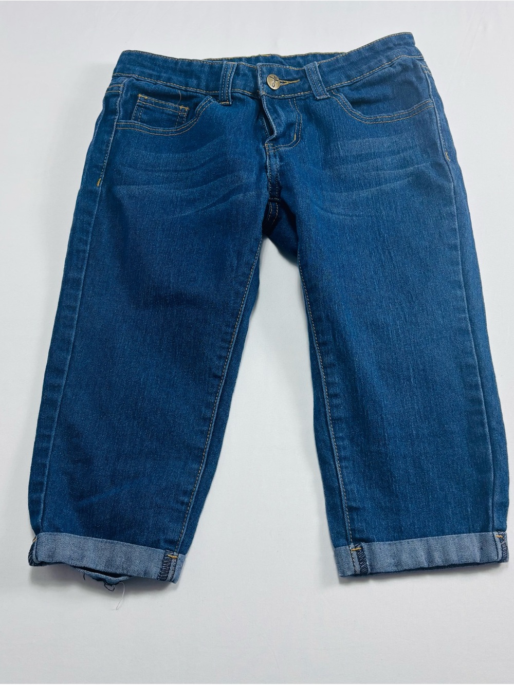 Classic Mid Blue Women's Capri Jeans W406
